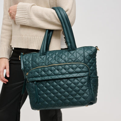 Woman wearing Hunter Green Urban Expressions Jayna Tote 840611130518 View 1 | Hunter Green