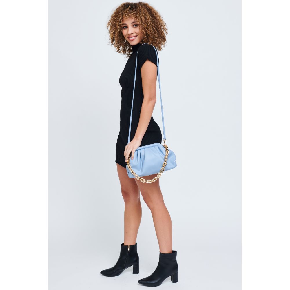 Woman wearing Sky Blue Urban Expressions Cassie Crossbody 840611178435 View 4 | Sky Blue