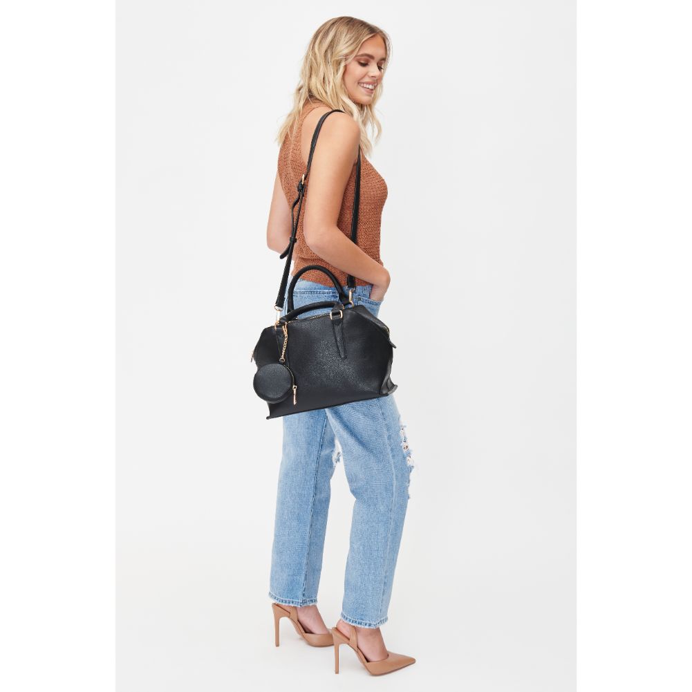 Woman wearing Black Urban Expressions Gillian Satchel 840611101341 View 2 | Black