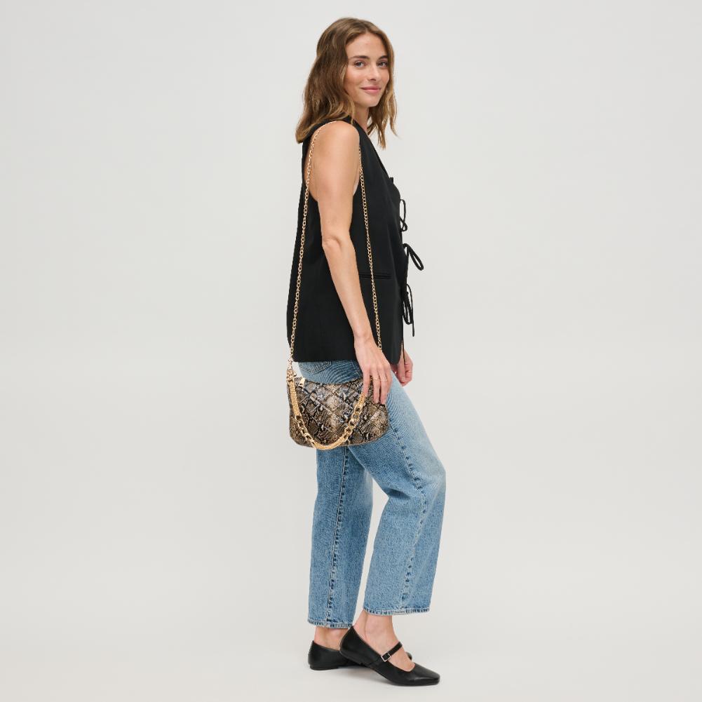 Woman wearing Natural Multi Urban Expressions Eve Crossbody 840611132505 View 4 | Natural Multi