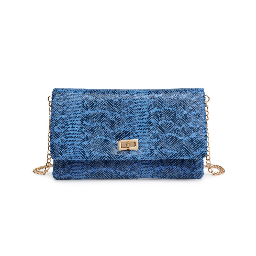 Product Image of Urban Expressions Rykard - Snake Clutch 818209016209 View 5 | Blue