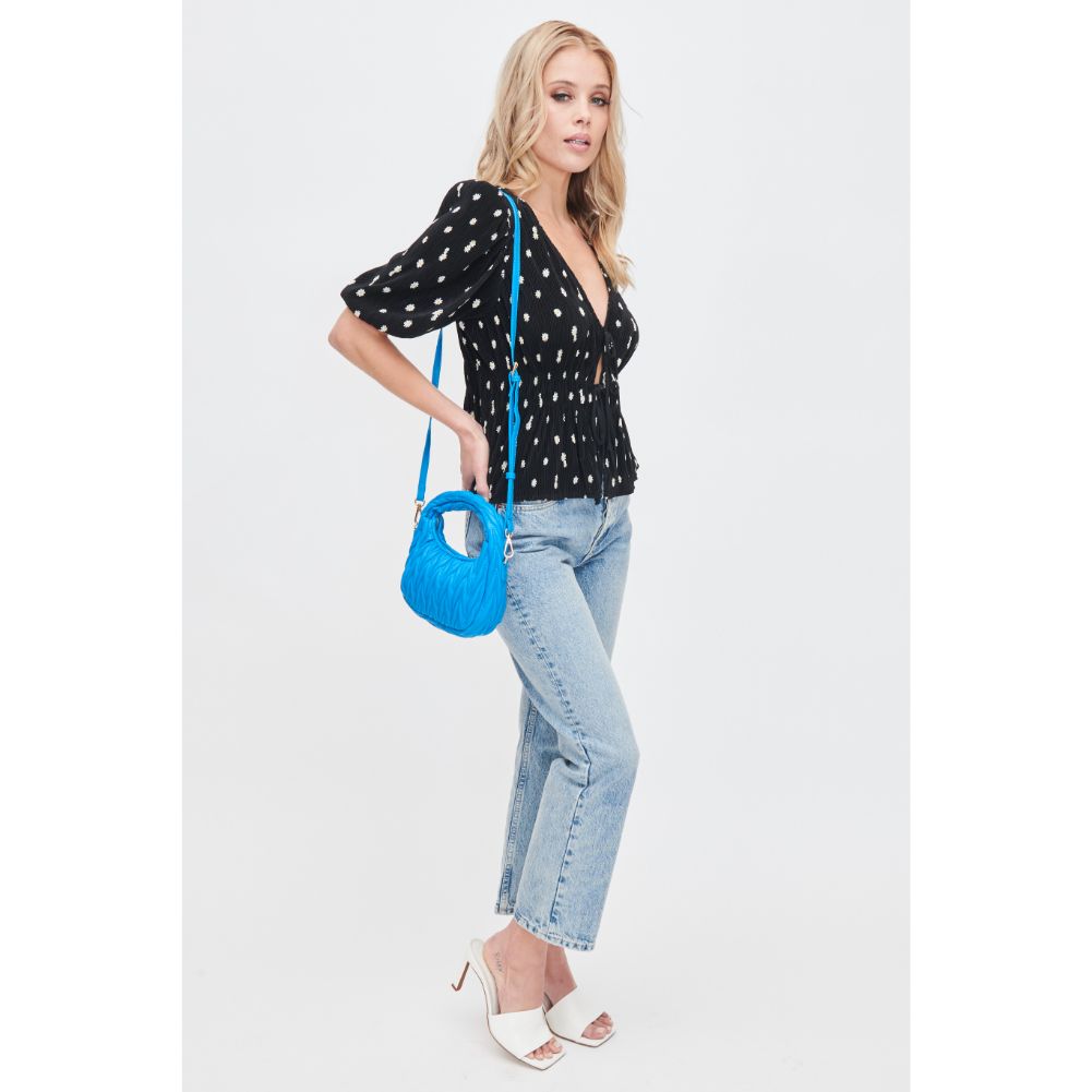 Woman wearing Azure Urban Expressions Persephone Crossbody 840611106988 View 2 | Azure