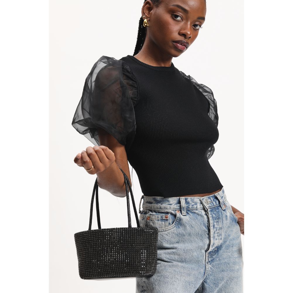 Woman wearing Black Urban Expressions Raina Evening Bag 840611114600 View 2 | Black