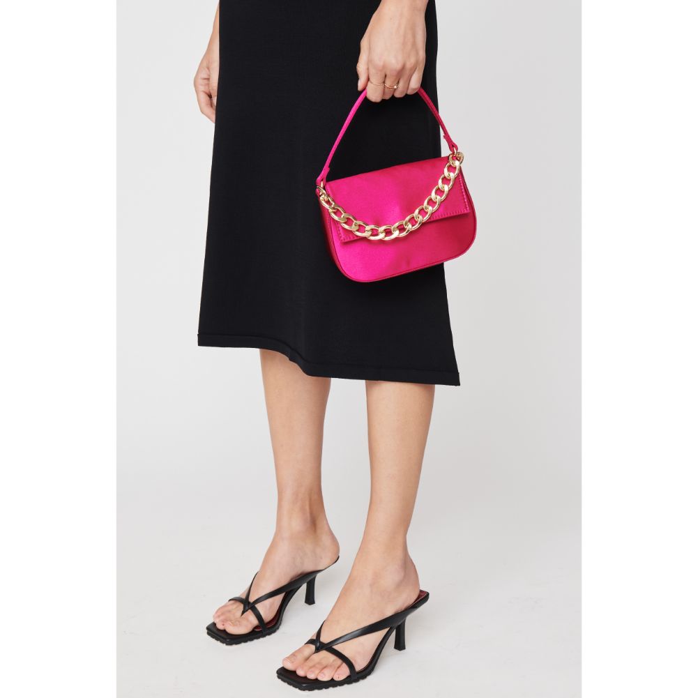 Woman wearing Magenta Urban Expressions Aaliyah Evening Bag 840611101051 View 2 | Magenta