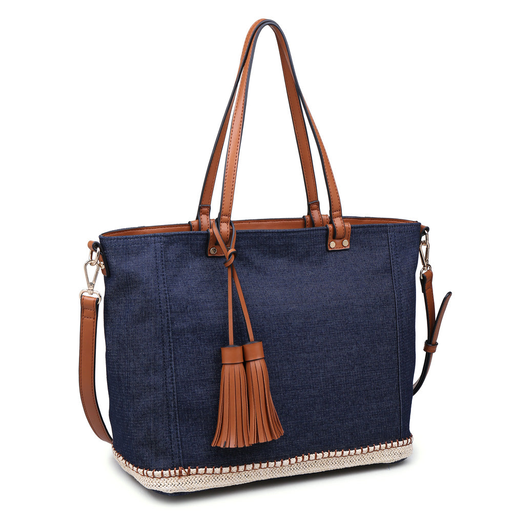 Product Image of Urban Expressions Santorini Tote NA-840611141118 View 2 | Dark Denim