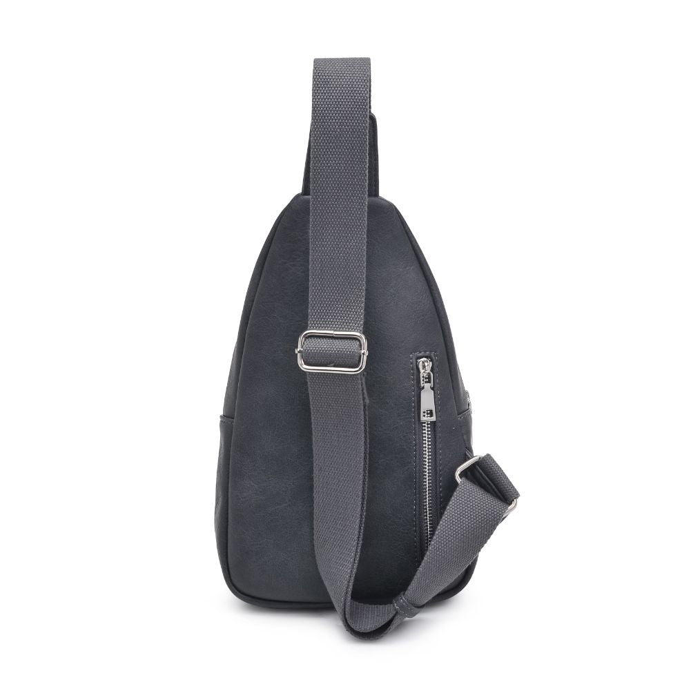 Product Image of Urban Expressions Zephyr Sling Backpack 840611109668 View 7 | Charcoal