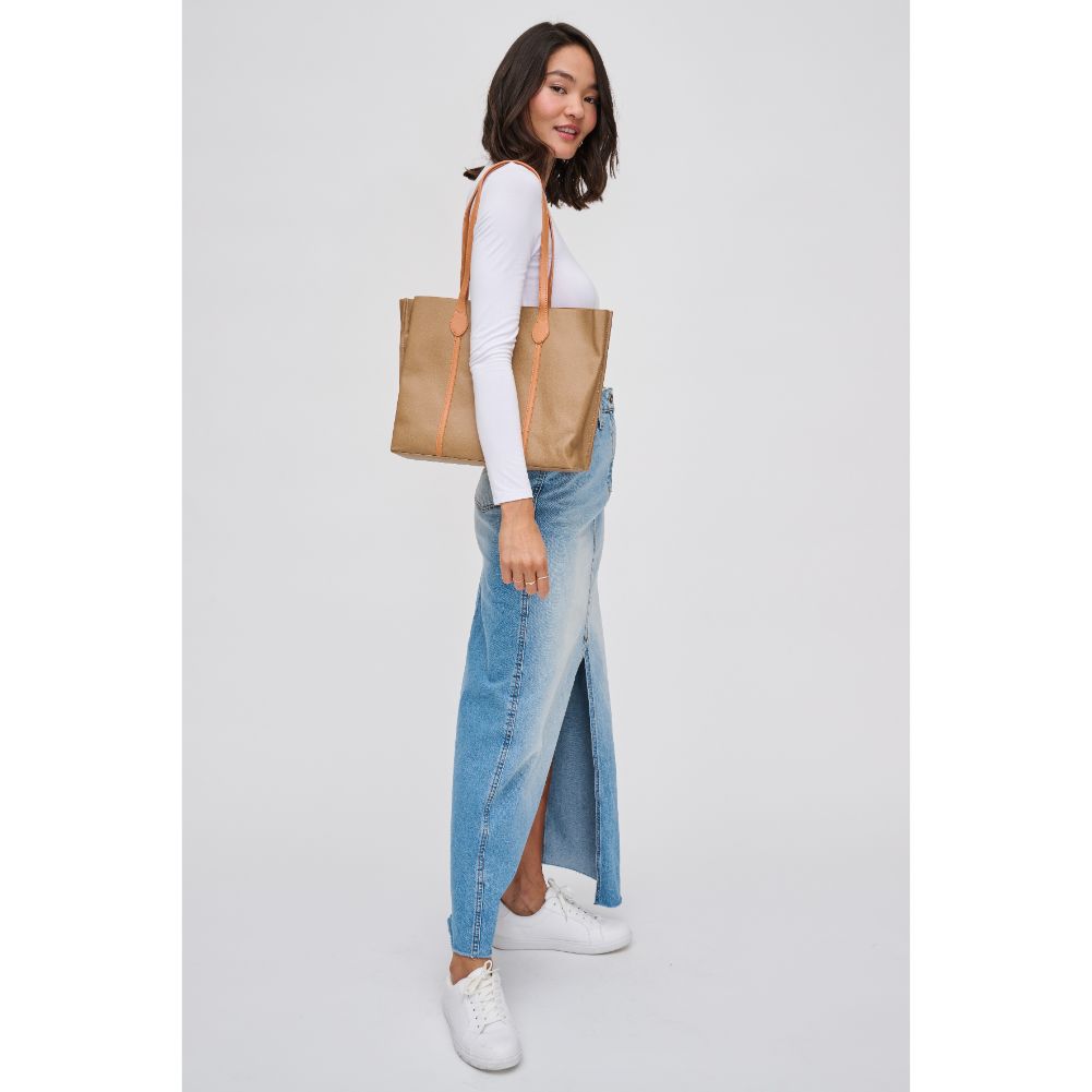 Woman wearing Natural Urban Expressions Martell Tote 840611121233 View 4 | Natural