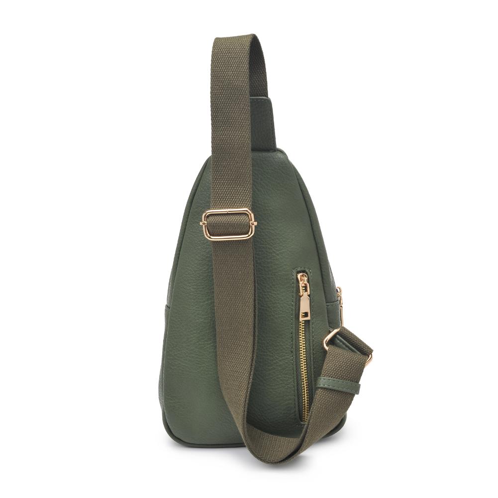 Product Image of Urban Expressions Zephyr Sling Backpack 840611116246 View 6 | Olive