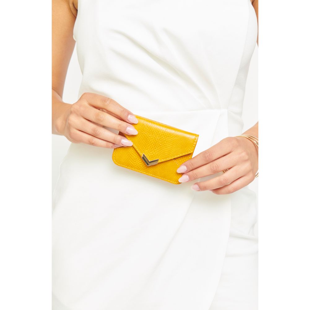 Woman wearing Mustard Urban Expressions Dee Card Holder 840611175045 View 2 | Mustard