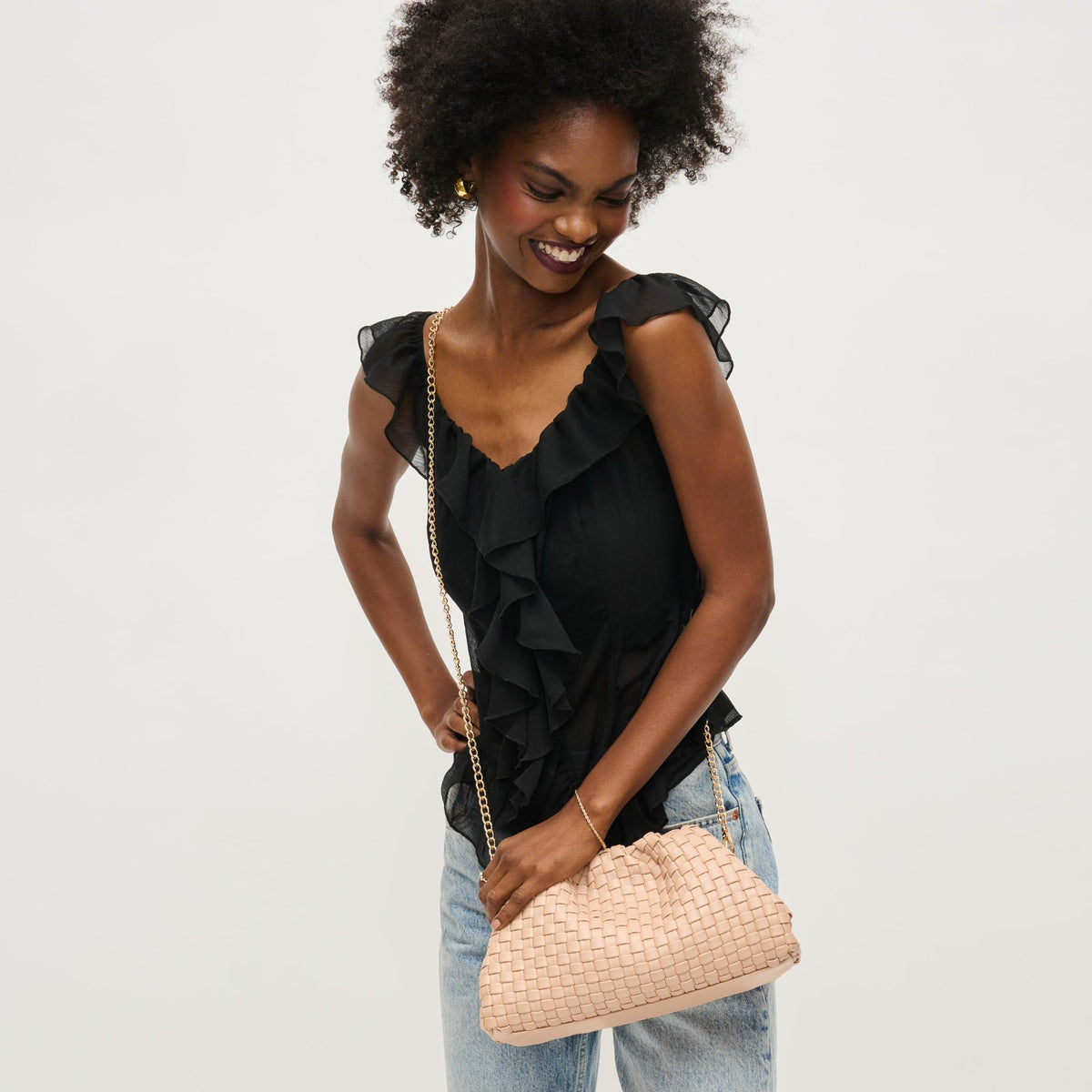 Woman wearing Natural Urban Expressions Tate Clutch 840611145123 View 3 | Natural