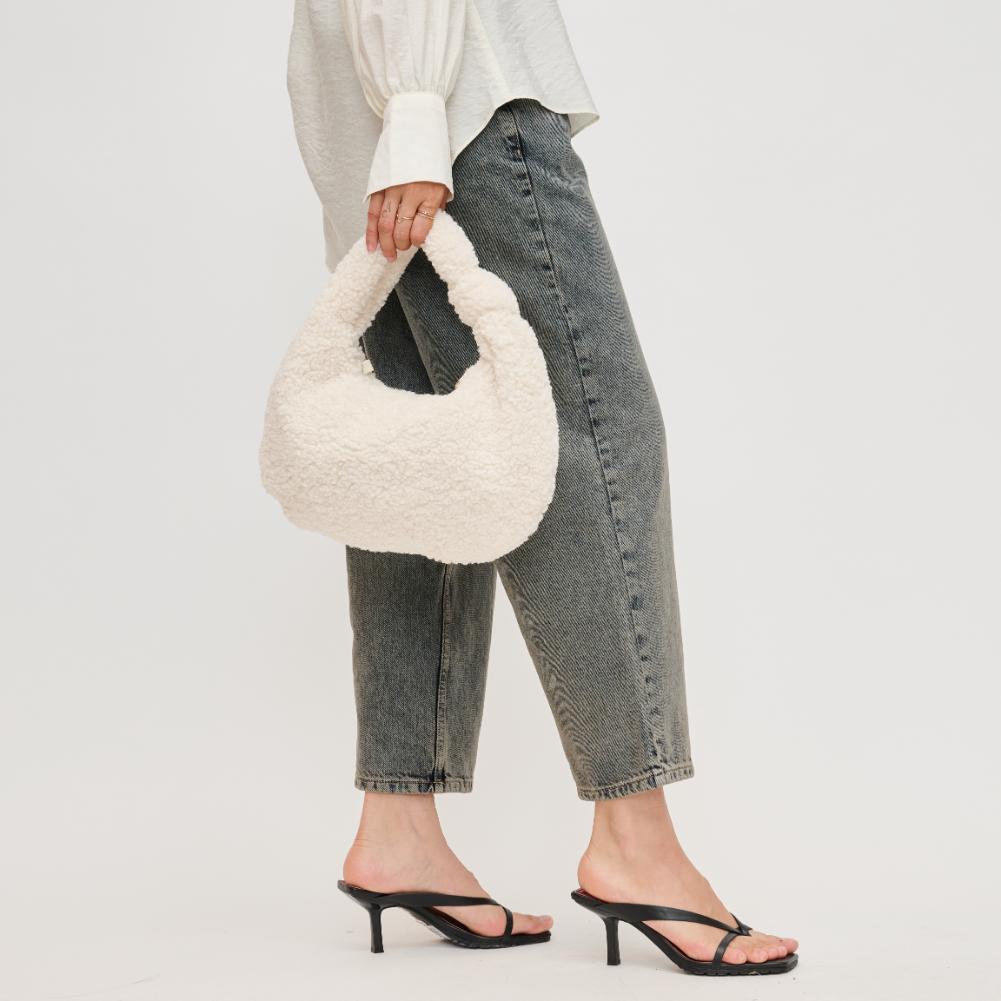 Woman wearing Ivory Urban Expressions Charlene Hobo 840611130723 View 1 | Ivory