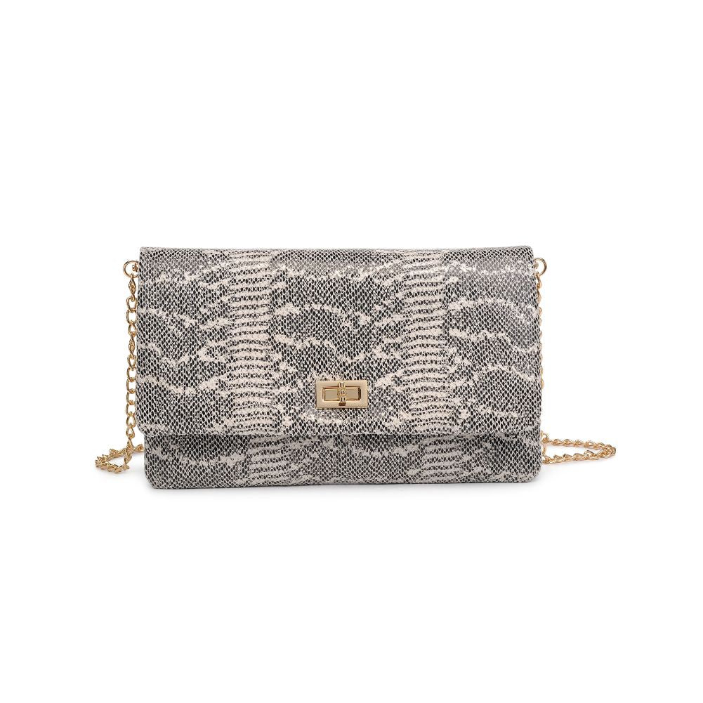 Product Image of Urban Expressions Rykard - Snake Clutch 818209016193 View 5 | White Black