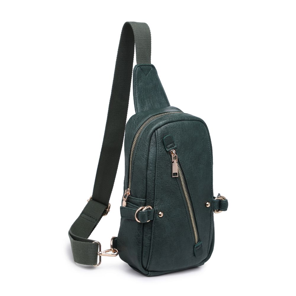 Product Image of Urban Expressions Micah Sling Backpack 840611108807 View 6 | Emerald