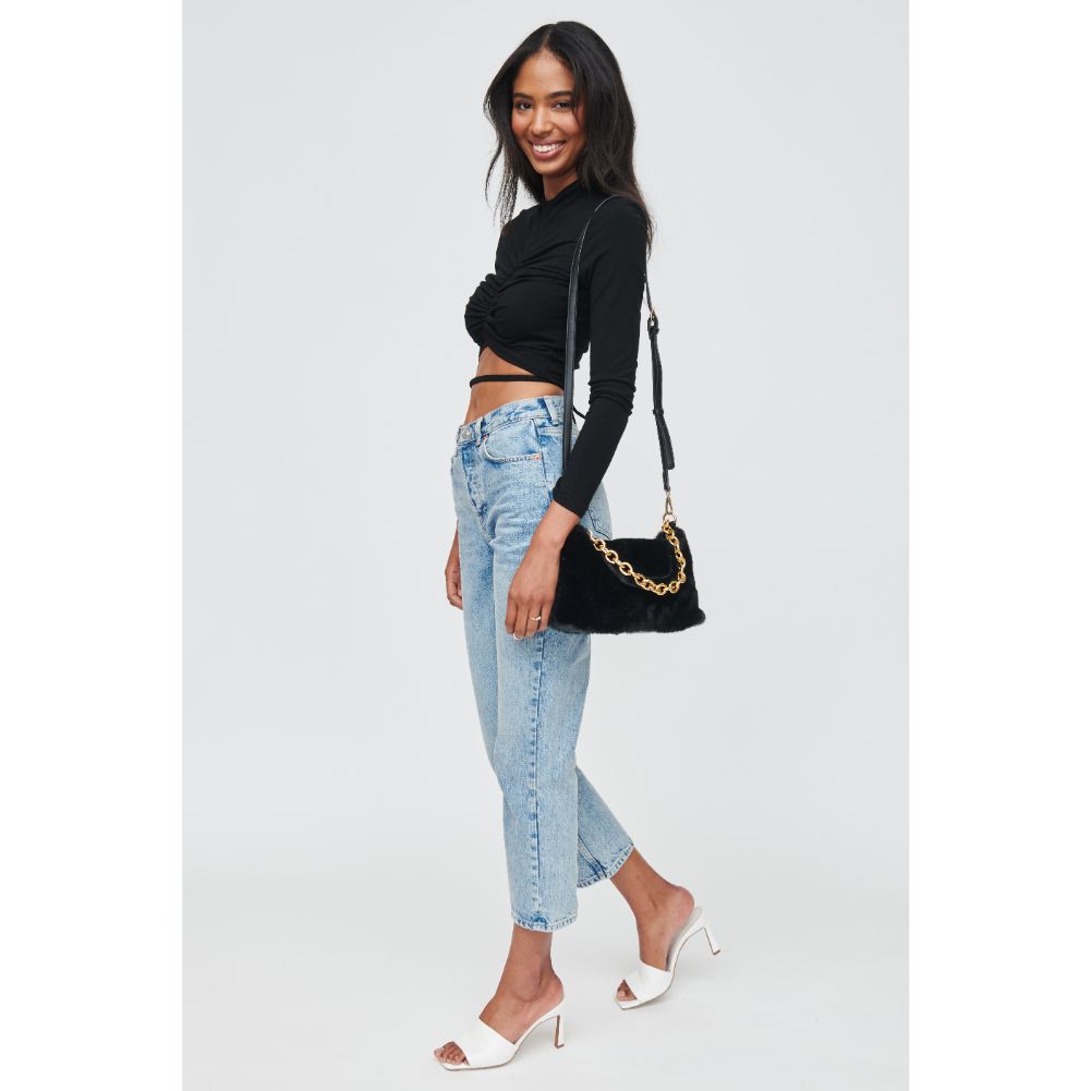 Woman wearing Black Urban Expressions Prudence Crossbody 840611103901 View 4 | Black