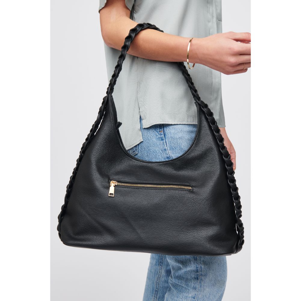 Woman wearing Black Urban Expressions Martha Hobo 818209016728 View 4 | Black