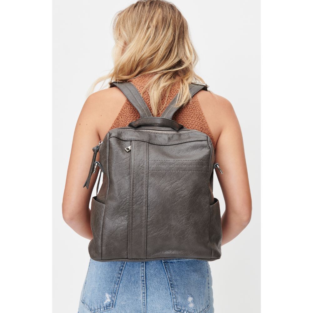 Woman wearing Grey Urban Expressions Everett Backpack 818209010269 View 1 | Grey