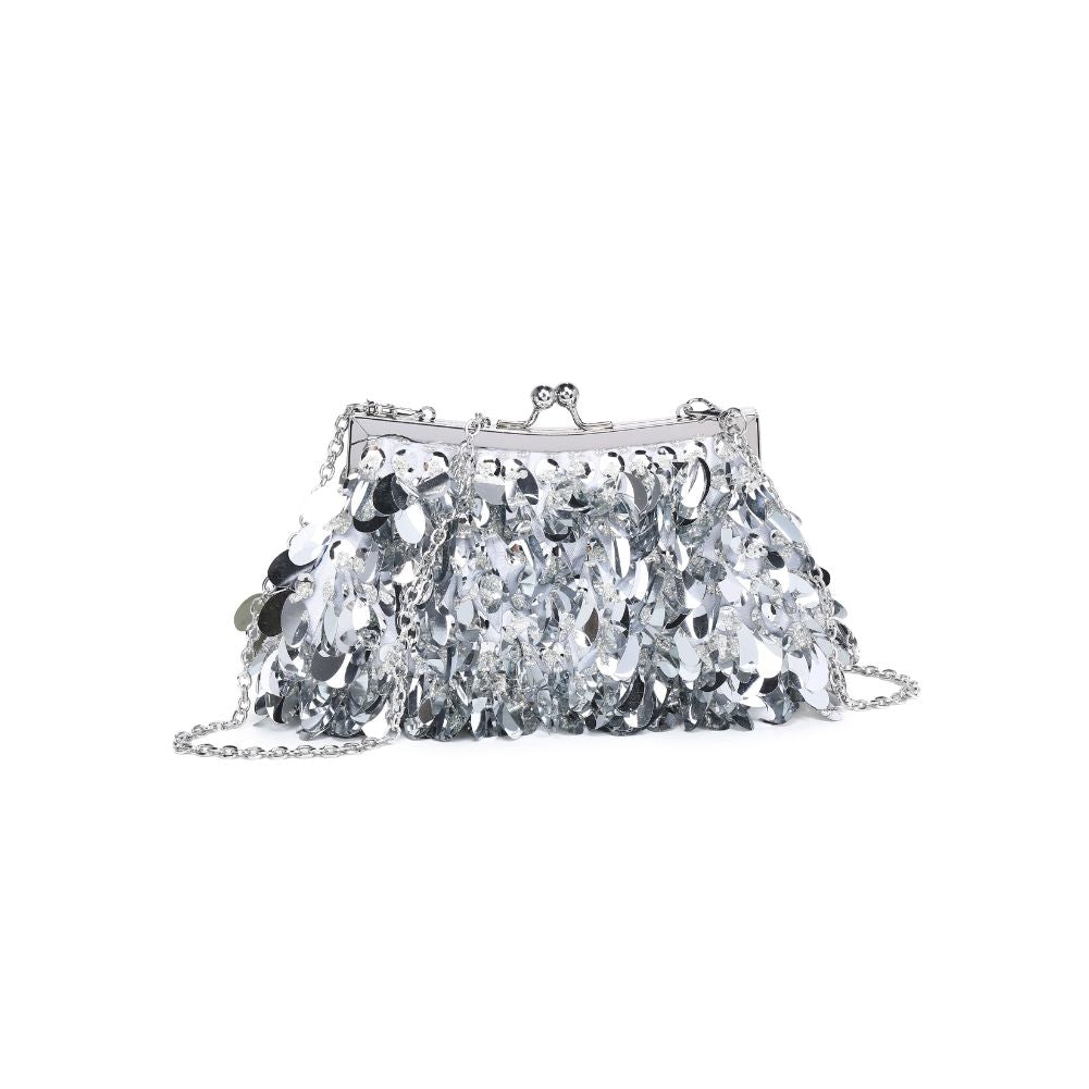 Product Image of Urban Expressions Ariana Evening Bag 840611115508 View 5 | Silver