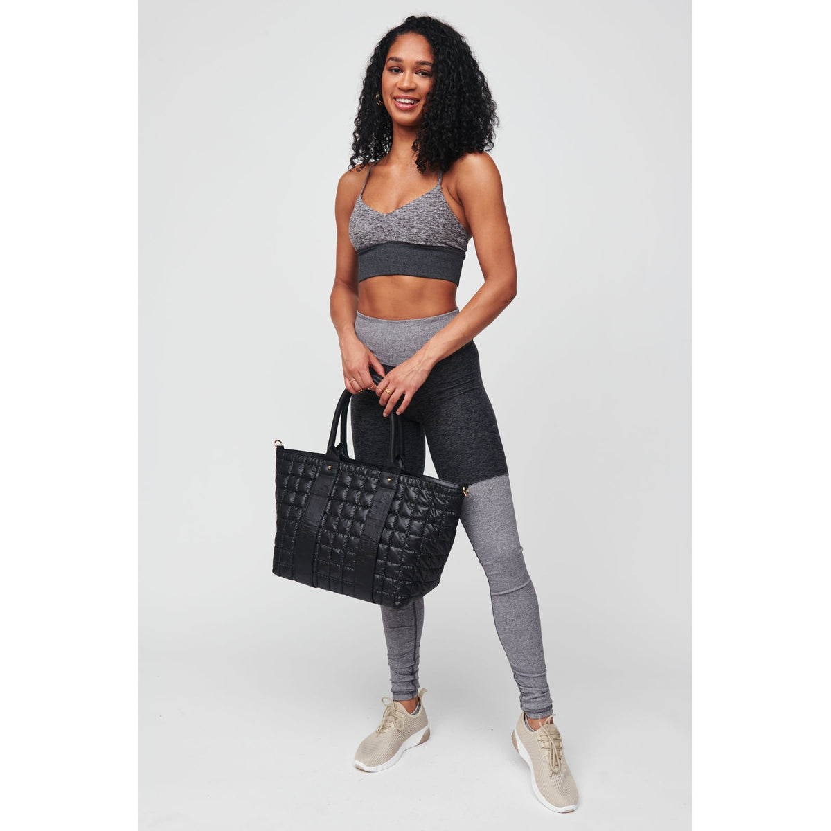 Woman wearing Black Urban Expressions Major Tote 818209010368 View 2 | Black