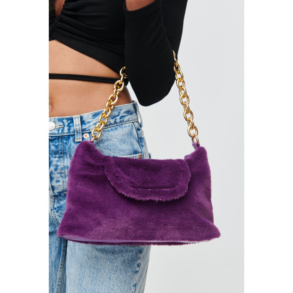 Woman wearing Purple Urban Expressions Prudence Crossbody 840611103949 View 4 | Purple