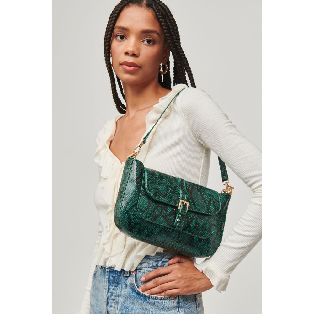 Woman wearing Green Urban Expressions Alexandra Shoulder Bag 840611182913 View 1 | Green