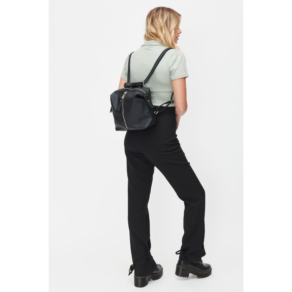 Woman wearing Black Urban Expressions Petit - Kenzie Backpack 840611101150 View 2 | Black