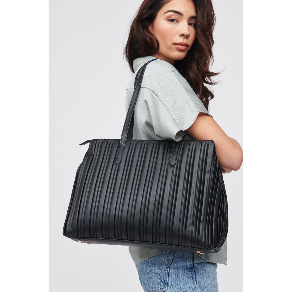 Woman wearing Black Urban Expressions Maura Tote 818209015950 View 2 | Black