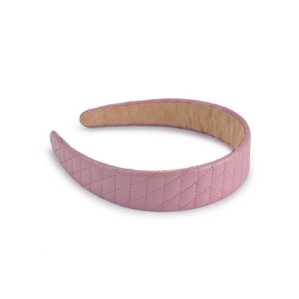 Product Image of Urban Expressions Quilted Vegan Leather Headband Headband 818209014199 View 5 | Pink