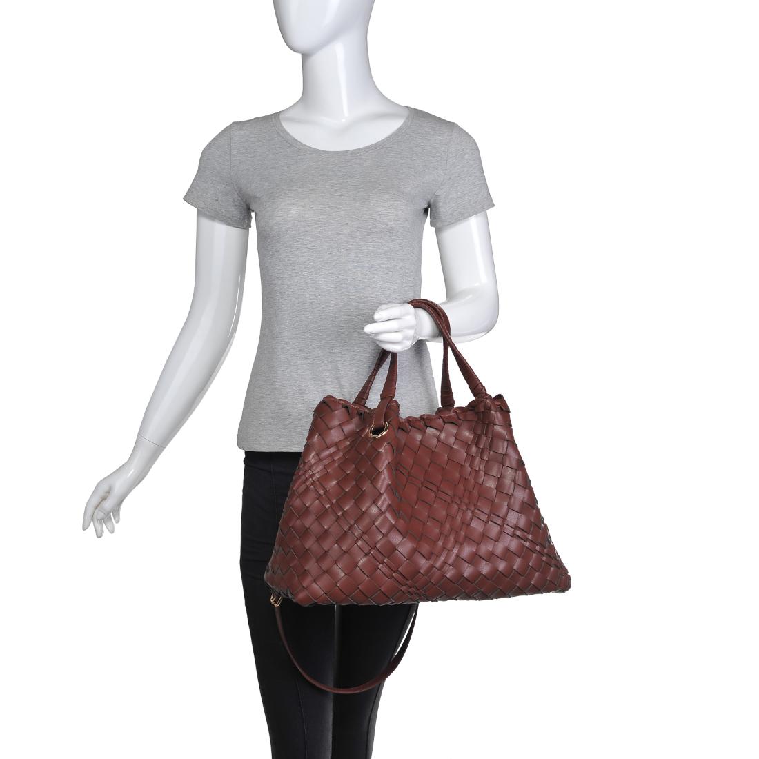 Product Image of Urban Expressions Natalie Tote 840611145796 View 5 | Chocolate