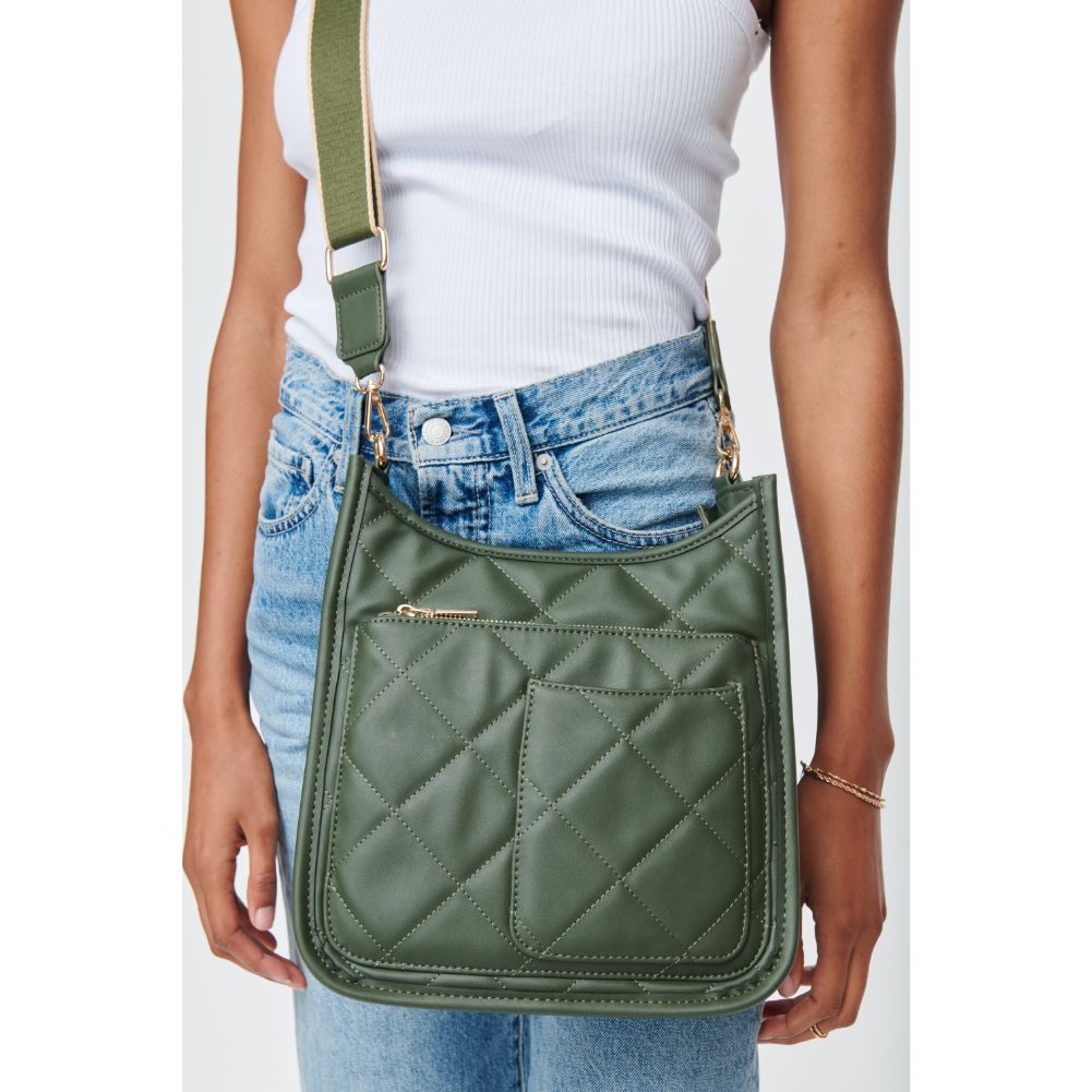 Woman wearing Olive Urban Expressions Harlie Crossbody 840611104861 View 1 | Olive