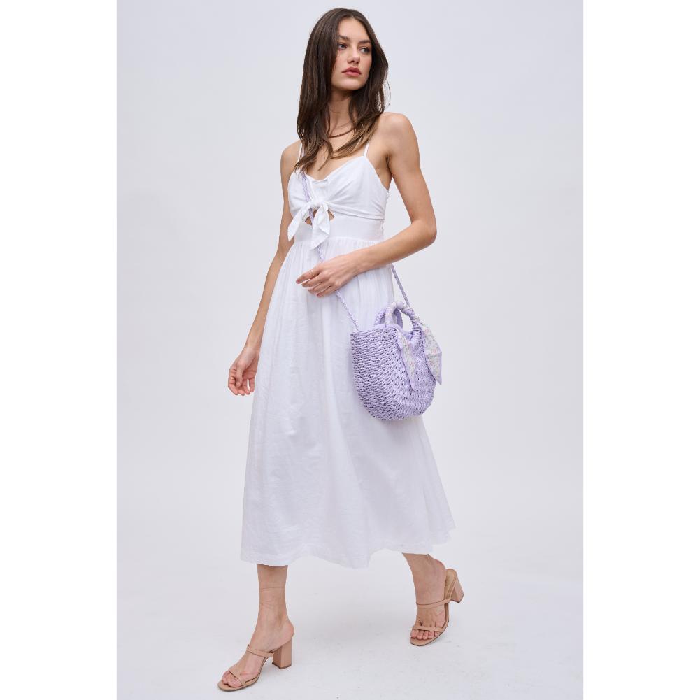 Woman wearing Lavender Urban Expressions Olivia Tote 840611191175 View 3 | Lavender