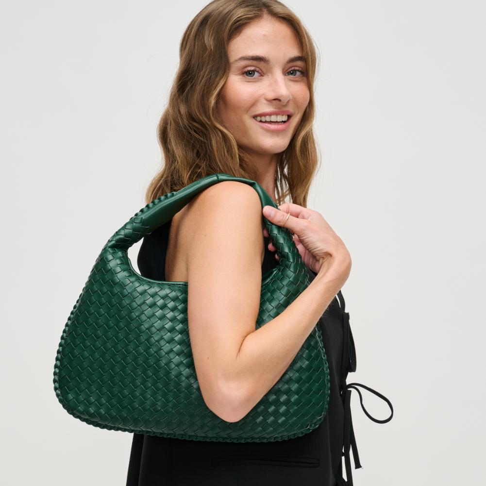 Woman wearing Emerald Urban Expressions Adela Hobo 840611134516 View 1 | Emerald