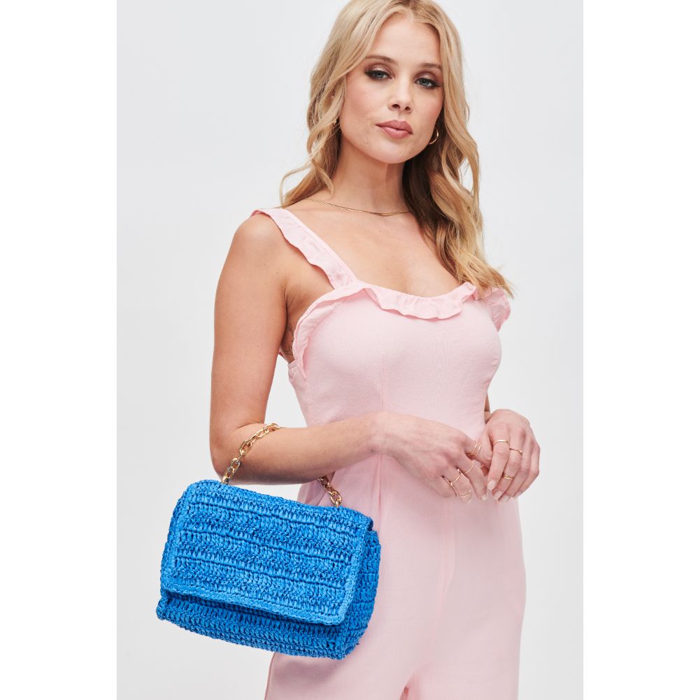 Woman wearing Electric Blue Urban Expressions Catalina Crossbody 840611111296 View 3 | Electric Blue