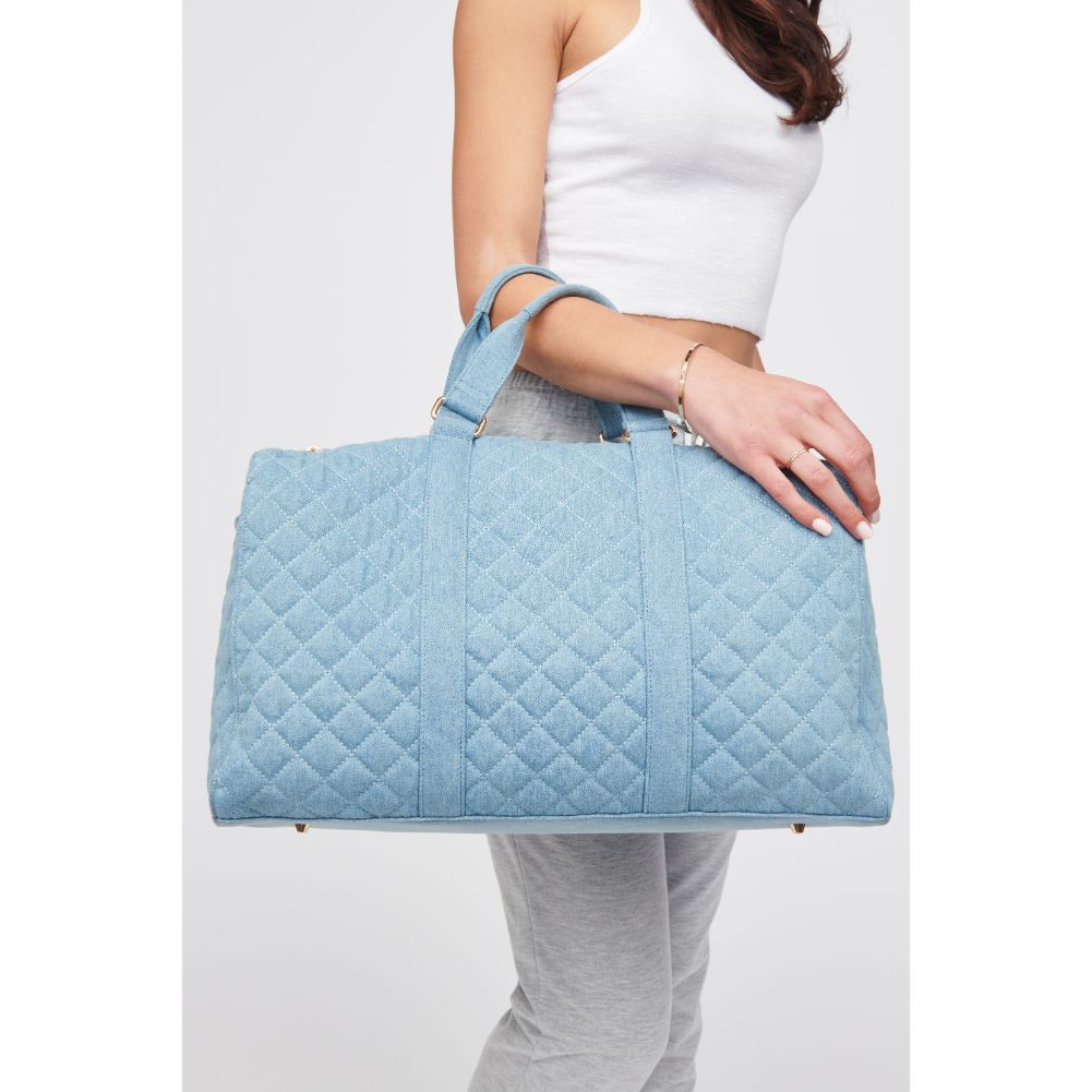 Woman wearing Chambray Urban Expressions Danielle Weekender 818209017046 View 1 | Chambray