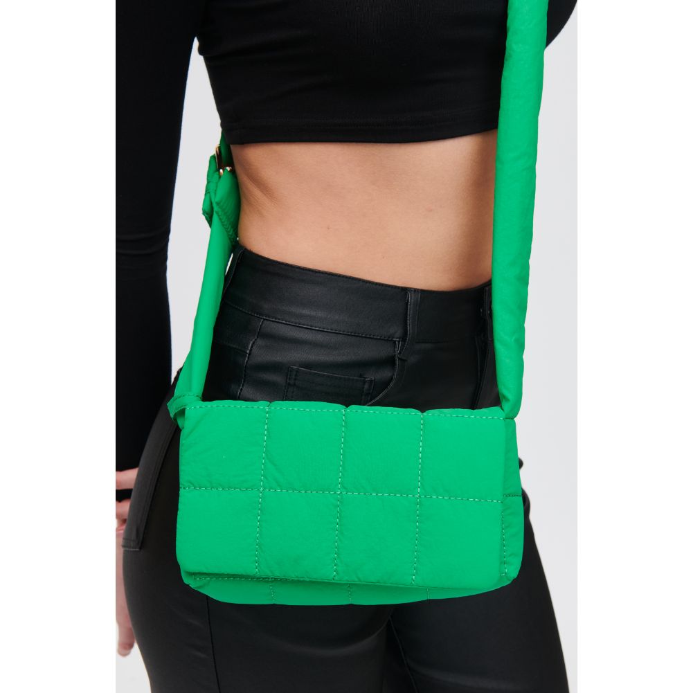 Woman wearing Kelly Green Urban Expressions Tandy - Nylon Crossbody 840611106124 View 4 | Kelly Green