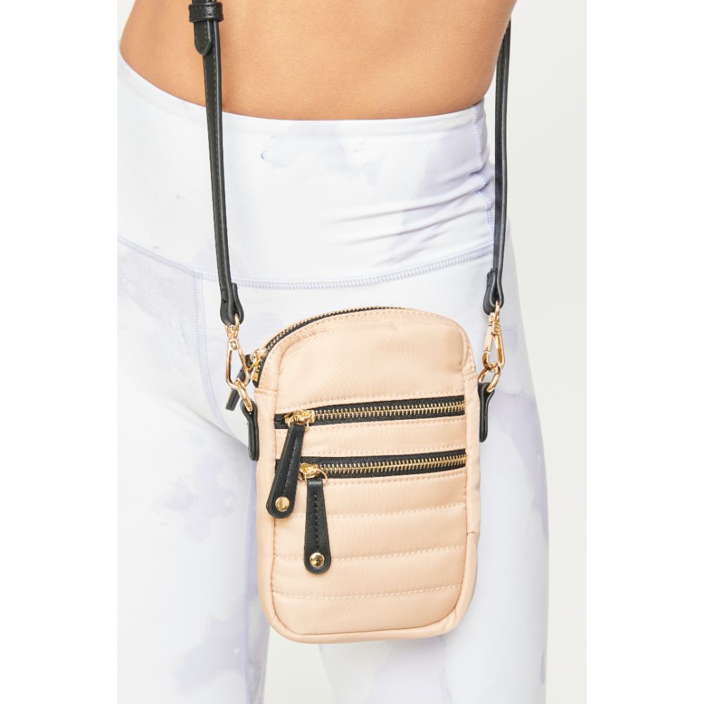 Woman wearing Natural Urban Expressions Evelyn Cell Phone Crossbody 840611181992 View 2 | Natural