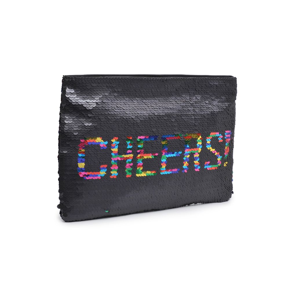 Product Image of Urban Expressions Message Reversible Sequin Evening Bag 818209012522 View 6 | Cheers