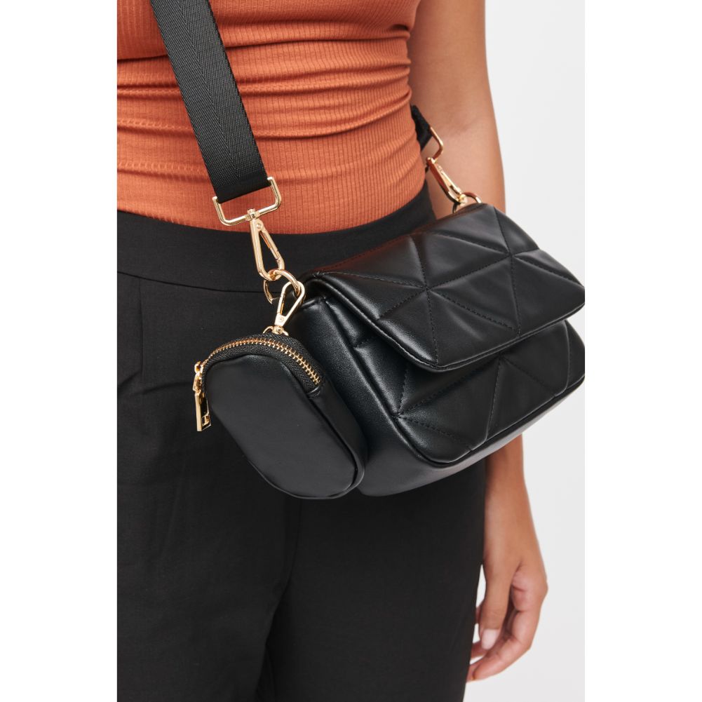 Woman wearing Black Urban Expressions Tasha Crossbody 840611185631 View 3 | Black