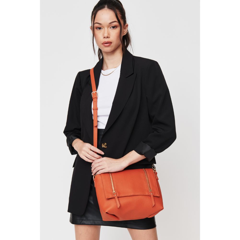 Woman wearing Mandarin Urban Expressions Rebecca Crossbody 840611104403 View 1 | Mandarin