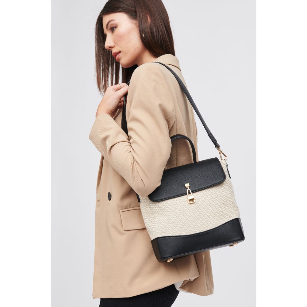 Woman wearing Ivory Urban Expressions Jamie Backpack 818209018906 View 2 | Ivory