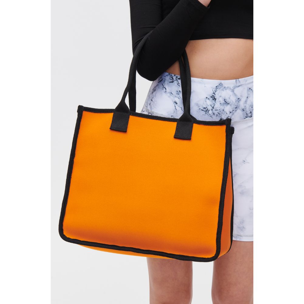 Woman wearing Orange Urban Expressions Wade Tote 840611118165 View 1 | Orange