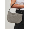 Woman wearing Silver Urban Expressions Marylin Evening Bag 840611102607 View 1 | Silver