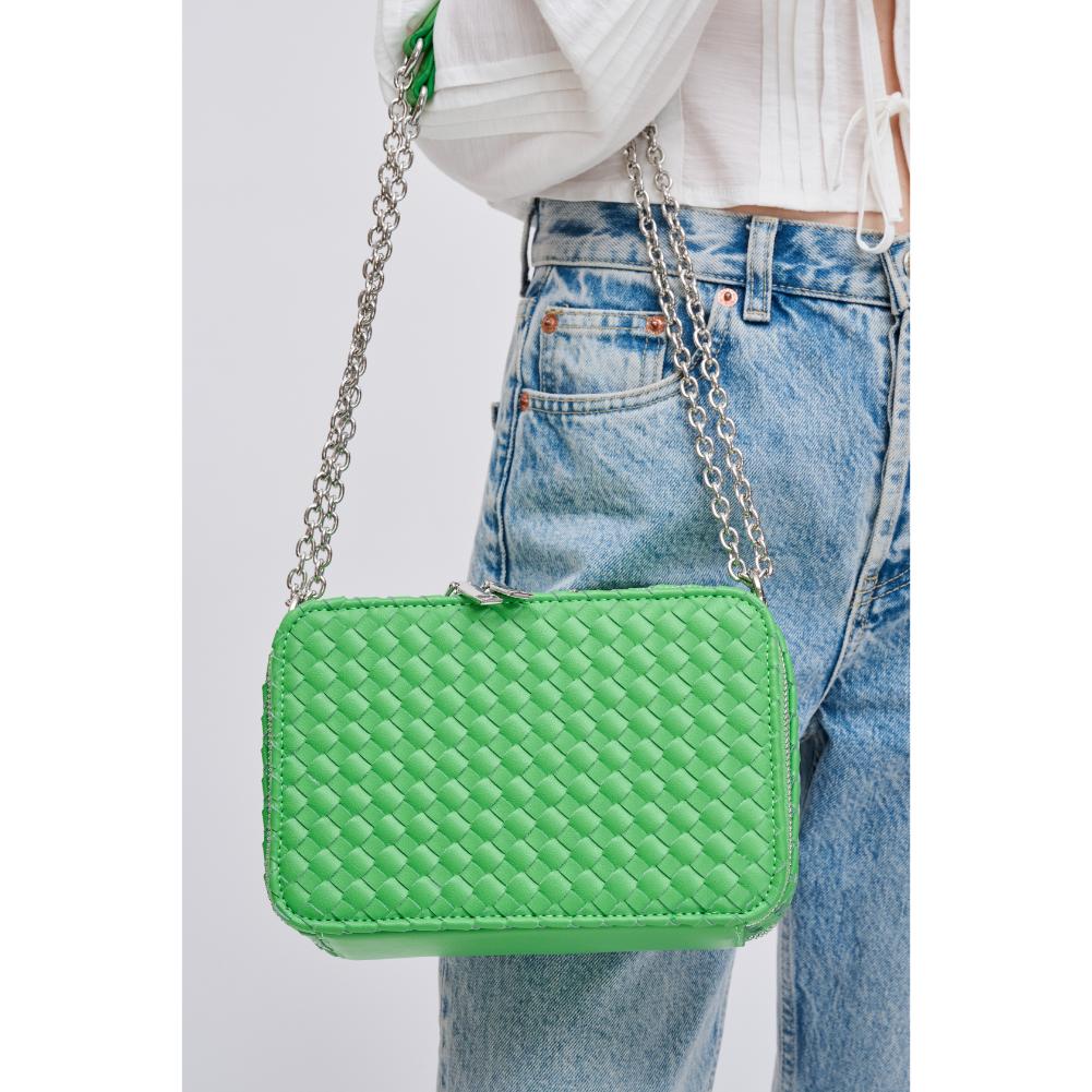 Woman wearing Lime Urban Expressions Elle Crossbody 840611124494 View 1 | Lime