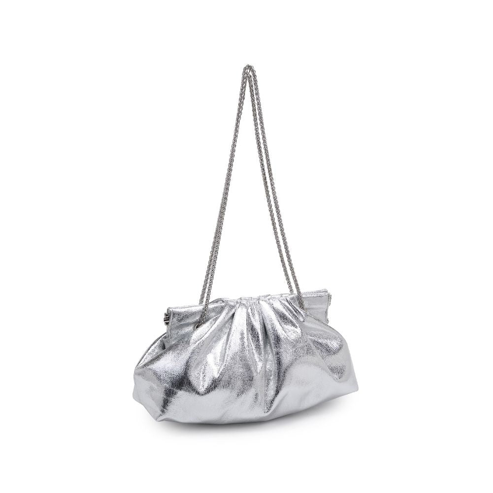 Product Image of Urban Expressions Kacey Clutch 840611128003 View 6 | Shiny Silver