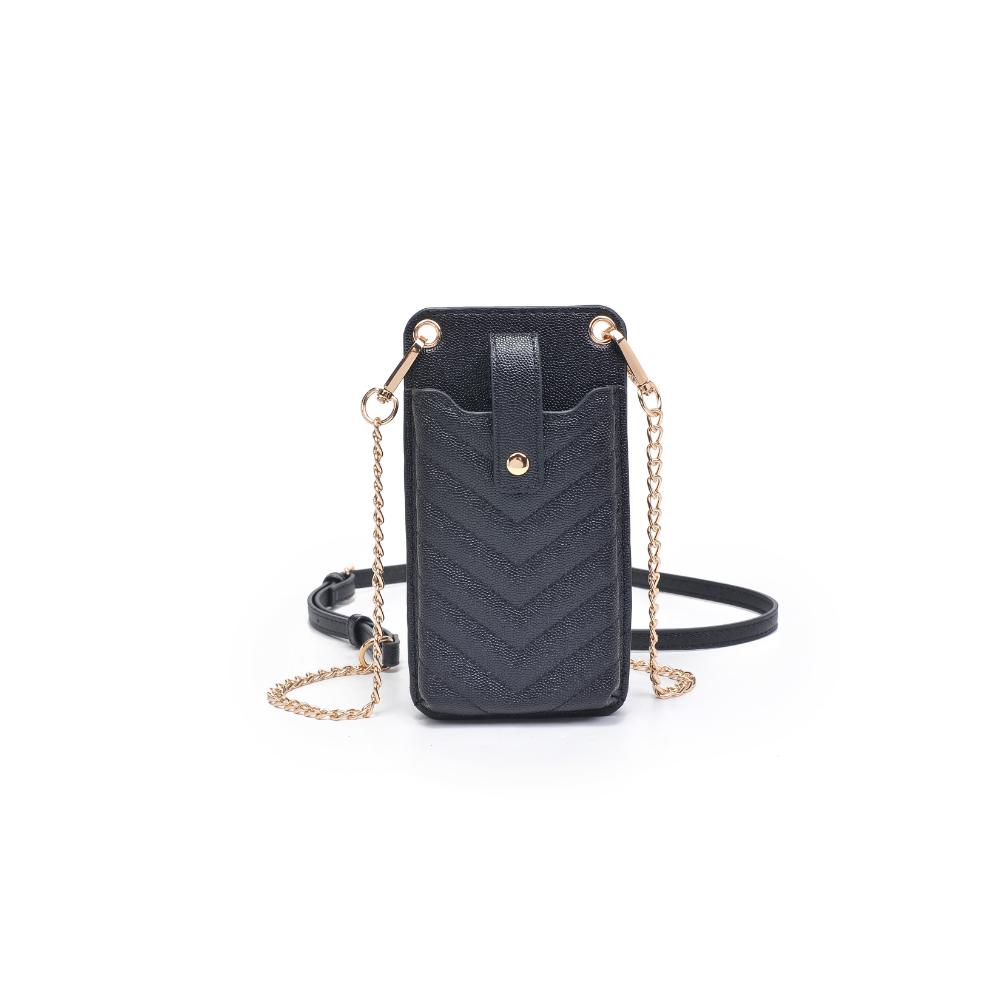 Product Image of Urban Expressions Claire - Chevron Stitch Cell Phone Crossbody 840611113184 View 1 | Black