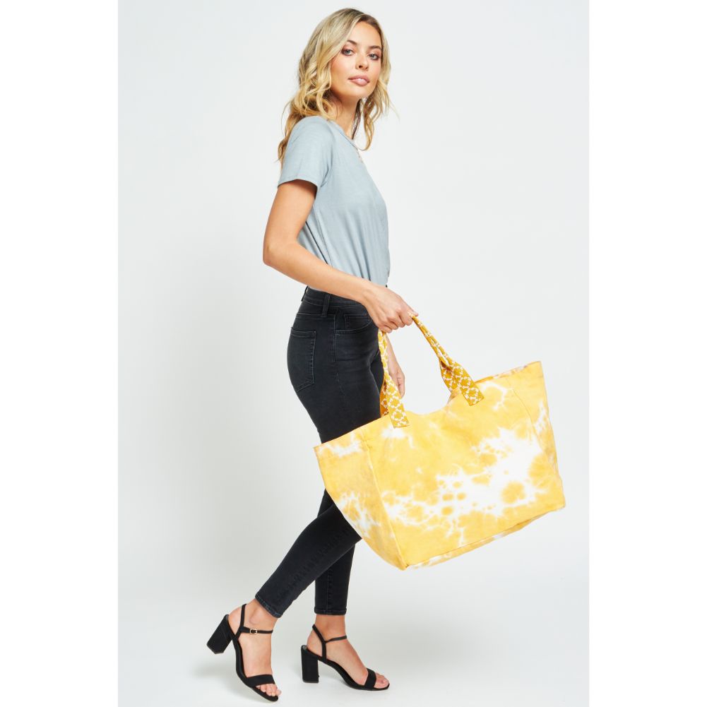 Woman wearing Yellow Urban Expressions Marbella Tote 840611178992 View 2 | Yellow