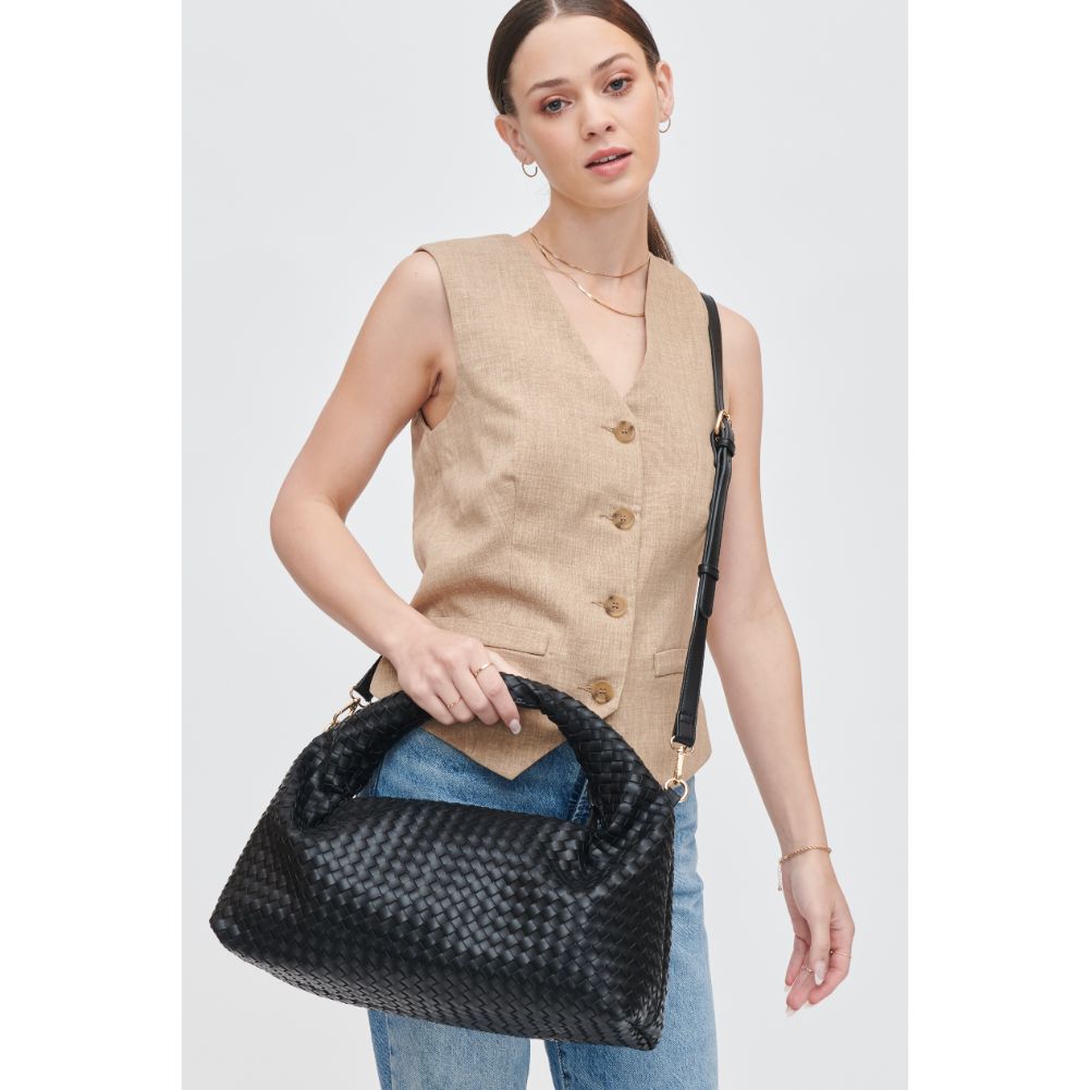 Woman wearing Black Urban Expressions Trudie Shoulder Bag 840611107756 View 3 | Black