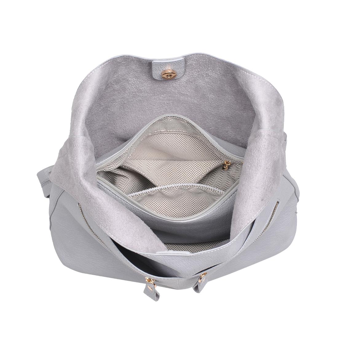 Product Image of Urban Expressions Rhea Hobo 840611145260 View 8 | Grey