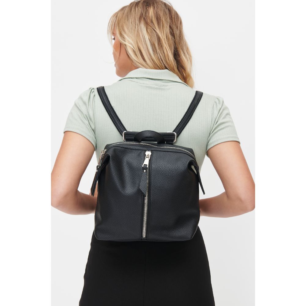 Woman wearing Black Urban Expressions Petit - Kenzie Backpack 840611101150 View 1 | Black