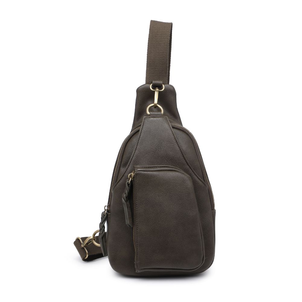 Product Image of Urban Expressions Wendall Sling Backpack 840611116604 View 5 | Olive