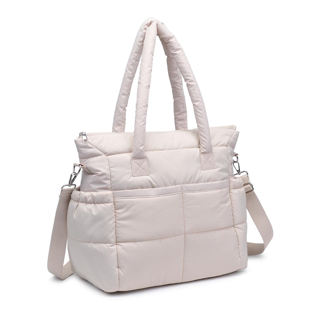 Product Image of Urban Expressions Jetsetter Tote 840611195081 View 6 | Cream